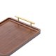 thumbnail image 3 of Bandeja de servicio de madera con bandeja de mesa de café para asas, 3 of 10