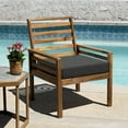 thumbnail image 3 of Textured Solid Charcoal Grey Premium Dining Seat Cushion (2-Pack), 3 of 8