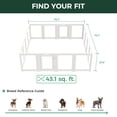 thumbnail image 7 of FXW AuraSpace Acrylic Indoor Dog Playpen for Puppies and Small Dogs, 24 Inch, 16 Panels, White, 7 of 7