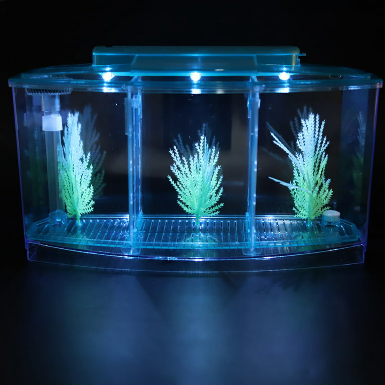 Betta Fish Tank, Adjustable Light Isolation Acrylic Small Aquarium