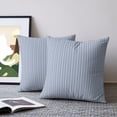 thumbnail image 2 of Pillow Covers 24x24 Set of 2, Sky Blue Line Striped Throw Pillow Covers Decorative Couch Cushion Cover, Farmhouse Blue Stripes Microfiber Soft Square Pillowcases for Bedroom Living Room Sofa, 2 of 9
