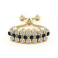 thumbnail image 2 of Angara Natural 0.28 Ct. Blue Sapphire with Diamond Stackable Ring in 14K Yellow Gold for Women (Ring Size: 12), 2 of 9