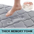 thumbnail image 4 of Smiry U-Shaped Memory Foam Bathroom Rugs 24x20, Ultra Soft and Absorbent Toilet Rugs, Non-Slip Machine Washable Contour Mats, Grey, 4 of 8