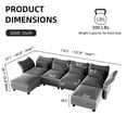 thumbnail image 6 of NYBOPAVIS Modular Sectional Sofa, 6 Seat Modular Sectional Sofa with Storage, 25.6" Deep Seat Velvet Sofa Couch for Living Room Blue, 6 of 9