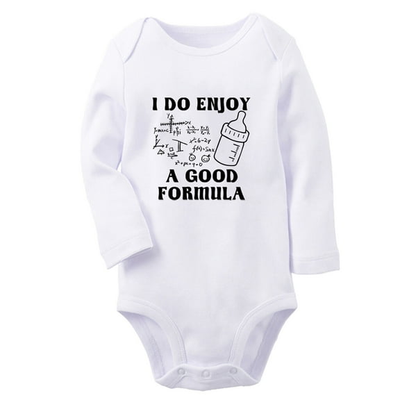 I Do Enjoy A Good Formula Funny Rompers, Newborn Baby Unisex Bodysuits, Infant Jumpsuits, Toddler 0-12 Months Kids Long Sleeves Oufits (White, 6-12 Months)