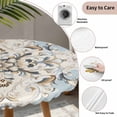 thumbnail image 3 of Bohemia Flowers Round Tablecloth for 36-44 Inch Tables,Fitted Table Cover with Elastic Edge,Boho Ethnic Rustic Abstract Pattern Waterproof Outdoor Table Cloth Protector for Patio Garden Dinner Picnic, 3 of 9