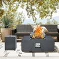 thumbnail image 1 of EastVita 36 Inch Outdoor Propane Fire Pit Table, Patio Heater with Wind Shield, 1 of 7