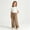 Beige, variant on Girls Plaid Pants with Pockets Elastic Waist Drawstring Fall Fashion Casual Baggy Kids Wide Leg Pants Blue 8