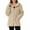 Beige, variant on Inleife Women's Zip Up Jackets Fleece Hoodie Turndown Collar Long Sleeve Fall Winter Outerwear Casual Fuzzy Coats With Pockets