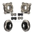thumbnail image 1 of Transit Auto Front Wheel Bearing Coated Drilled Slotted Disc Brake Rotors and Semi-Metallic Pads Kit for Car Toyota Tundra Sequoia Lexus LX570 Land Cruiser KBB-106058, 1 of 11