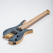 Batking Electric Headless Guitar Travel Guitar 7BK Multiscale Luminous Inlays Right-Handed 7 String