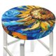 thumbnail image 3 of Balery vintage Starry Sunflower Fundas de asiento para taburete de bar redondo de tela de terciopelo ajustables que protegen de arañazos y manchas para sillas de 14 a 17 pulgadas.-14 inch, 3 of 7
