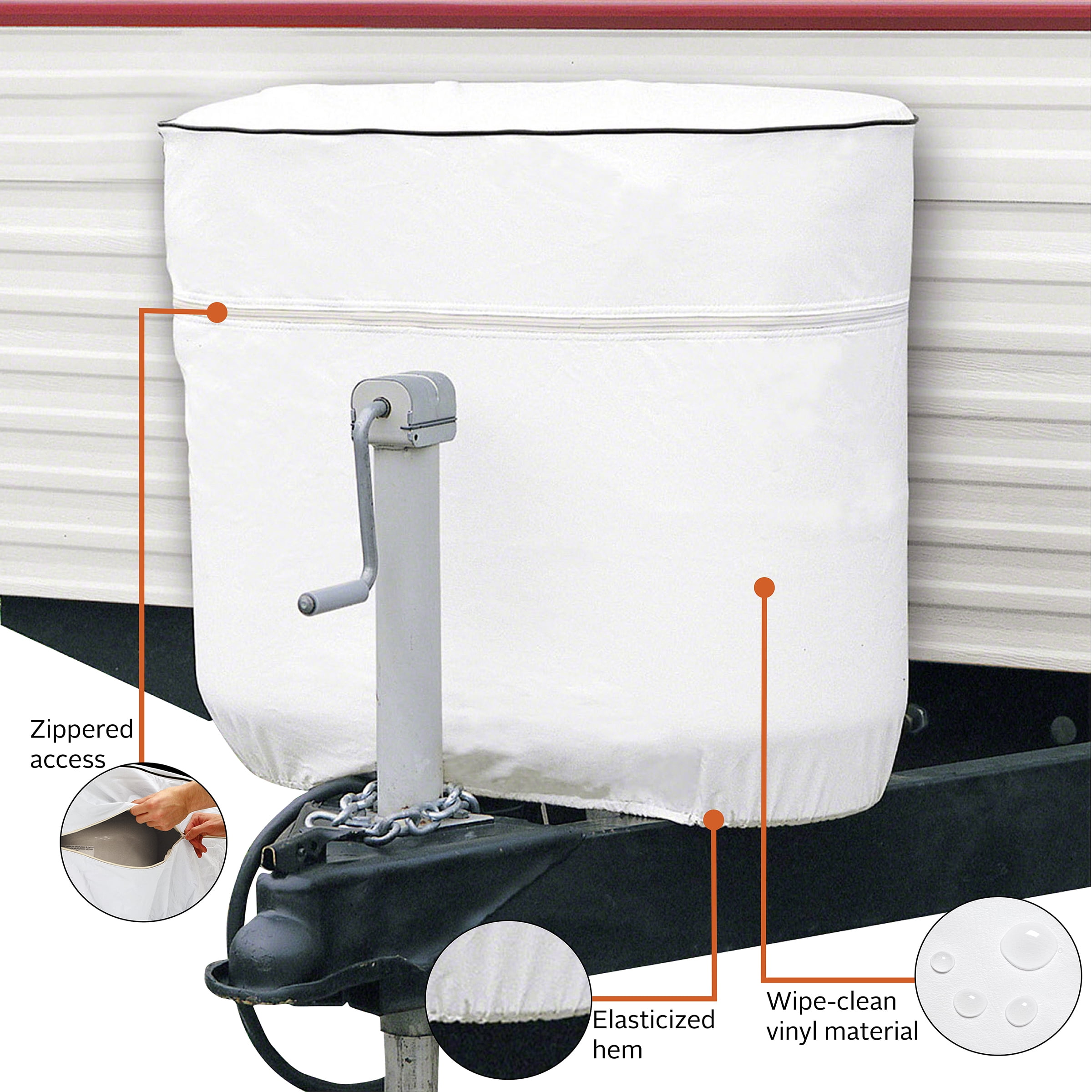 Classic Accessories OverDrive RV Tank Cover, Double 20/5 Gallon Tanks, White
