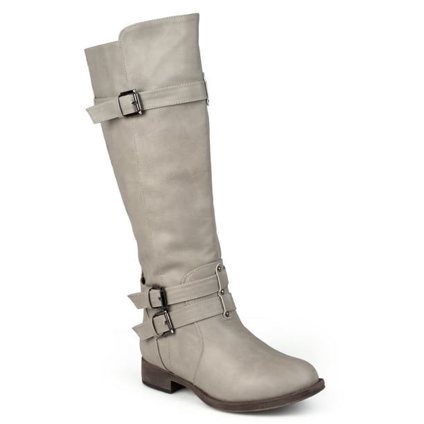 Womens KneeHigh Buckle Riding Boot