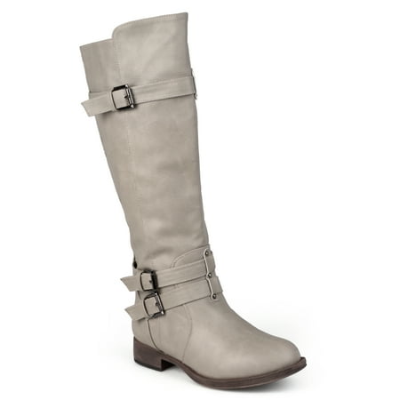 

Womens Knee-High Buckle Riding Boot
