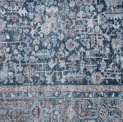 Everwash™ Callaghan Edith Distressed Vintage Machine Washable Area Rug, Blue, 3'11"x5'6"