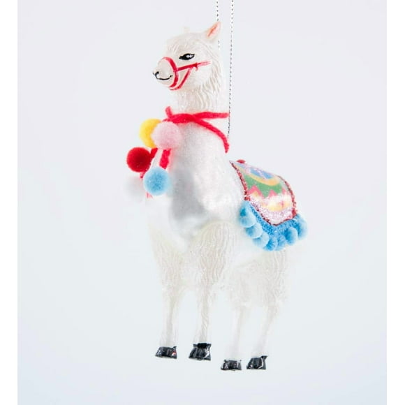 Kurt Adler Festive Mexicana Llama 4.75" Glass Christmas Tree Ornament
