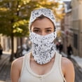 thumbnail image 2 of Unique Bargains 1 Pc Quick-drying Ice Silk Geometric Balaclava Face Mask Gray White, 2 of 5
