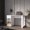 White, variant on Modern Study Desk With Drawer And Open Storage Work Home Office