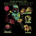 thumbnail image 2 of Boy's Star Wars: The Book of Boba Fett Distressed Character Line-up  Graphic Tee Black Medium, 2 of 5