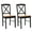 Black, variant on Duhome Set of 2 Dining Chairs with Solid Wood Armless Cross back for Dining Room Kitchen Farmhouse Walnut 2 Pack