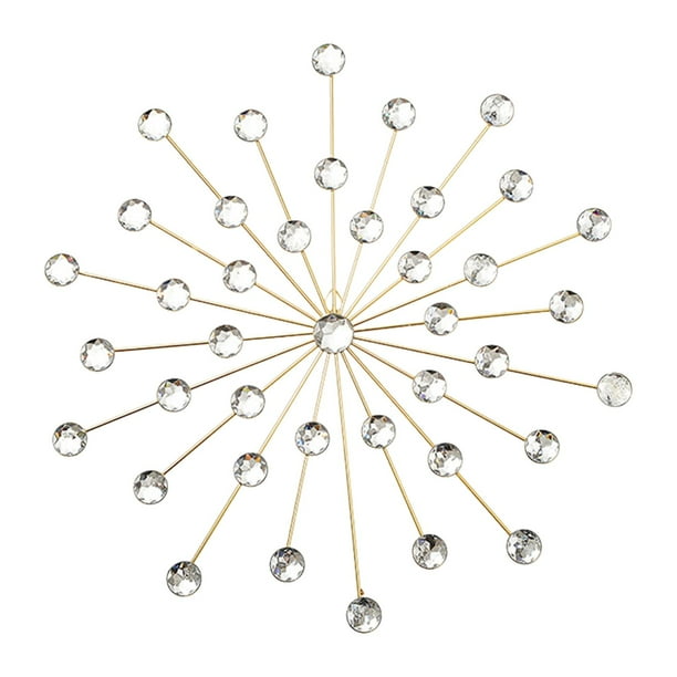 Decoración de pared con diamantes de imitación 3D, decoración de pared con diseño de rayos de sol, decoración de pared clásica y elegante, decoración
