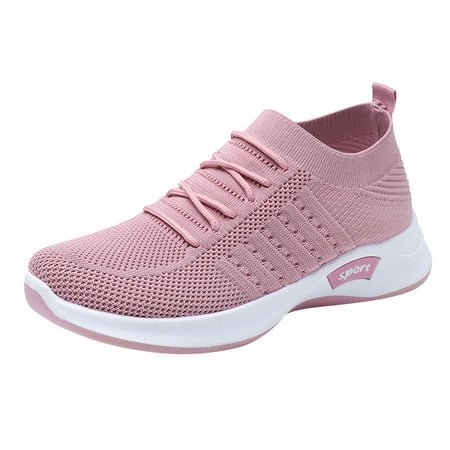 

ZMHEGW Ladies Shoes Fashion Casual Shoes Comfortable Lace Up Mesh Breathable Casual Sneakers