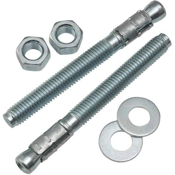 2 Pack 5/8" x 6" Zinc Plated Wedge Anchors
