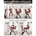 thumbnail image 2 of Folding Exercise Bike, Foldable Upright Stationary Bike, Indoor Cycling Magnetic X-Bike with 8-Level Adjustable Resistance, 6.6 LBS Flywheel, 300LB Capacity, Back Support Cushion for Home Gym, 2 of 10
