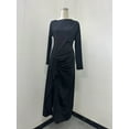 thumbnail image 7 of Elegant Solid Color Slimming Dress (M, Black), 7 of 7