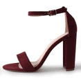 thumbnail image 2 of J. Adams Shirley High Silver Comfortable Heels for Women | Open Toe Ankle Strap Block Sandal, 2 of 6