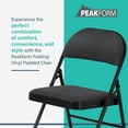 thumbnail image 2 of Peakform Folding Vinyl Padded Chair with Comfortable Seat Cushion, 4 Pack, Black, 2 of 10