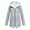 Gray, variant on DYTTDG Women's Plus Size Outdoor Waterproof Thick Jacket Casual Zipper Long Windbreaker Coat Drawstring Hooded Jacket with Pockets Great Gifts for Less