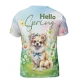 thumbnail image 2 of Chihuahua Hello Spring Time Flower Floral Nature All Over Print 3D Shirt Unisex Merch Dog Lover Gifts Idea - 02031, 2 of 6