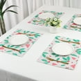 thumbnail image 6 of Unique Bargains Set of 4 Farmhouse Polyester Placemats for Dining Table Decor Red-Green, 6 of 6