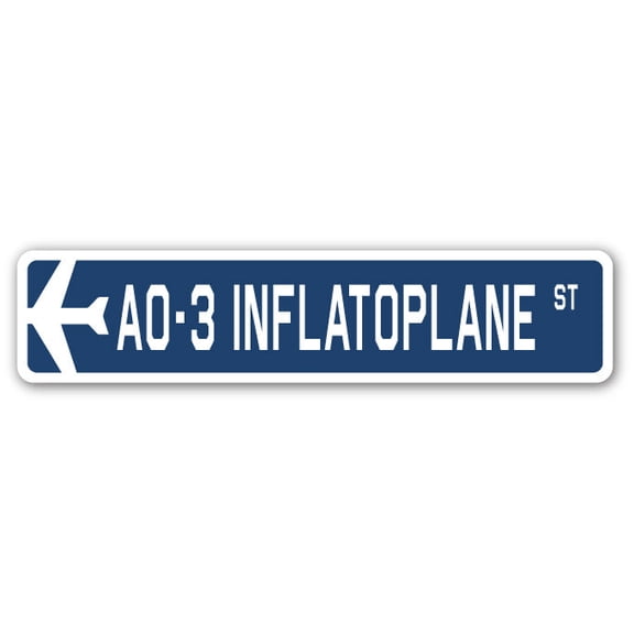 AO-3 Inflatoplane Street Sign Air Force Aircraft Military | Indoor/Outdoor | 36" Wide