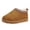 Brown, variant on Kids Slip‑On Winter Clog Snow Boots, Fleece Lined Suede Ankle Boot, Ethnic Embroidery Trim Non‑Slip Thick Sole Shoes
