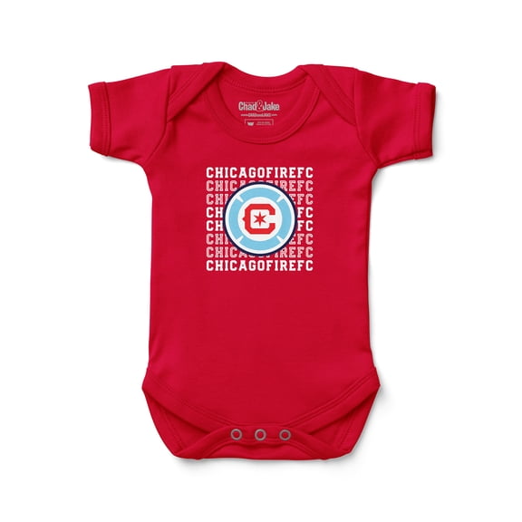Newborn & Infant Chad & Jake Red Chicago Fire Retro Bodysuit
