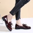 thumbnail image 4 of Rimocy Black Patent Leather Women's Loafers Platform Slip on Shoes for Women 2024 Spring British Tassel Casual Flats Shoes Woman, 4 of 6