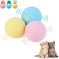 thumbnail image 1 of Pelotas que emiten sonidos para gatos y gatitos de interior: juguetes interactivos para gatos con hierba gatera, 3 opciones coloridas, 1 of 5