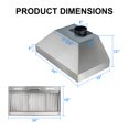 thumbnail image 4 of Akicon Range Hood 36 Inch, 600 CFM Stainless Steel Range Hood Insert with 4 Speed Control, 2-LED Lights & Nightlight, Baffle Filters, 4 of 11