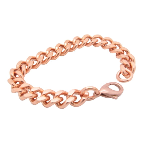 Men's 9 Inch Solid Copper Bracelet CB670G - 7/16 of an inch wide. Thick and Heavy.