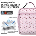 thumbnail image 3 of Sac à Lunch Cerise – Motif de Fruits Cerises Rouges Mignon Design Esthétique pour Amateurs de Cerises Illustration d'Art de Bonbons Rose Doux Sac Isotherme Réutilisable, 3 of 6