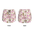 thumbnail image 4 of Disketp Lilies Flowers Print Women's Shorts Workout Shorts for Athletic Gym Running Shorts with Phone Pockets Large, 4 of 8
