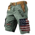 thumbnail image 3 of We The People Script Cargo Shorts with 1776 To 2026 Badge and Relaxed Fit, Awesome For Town Hall Meetings Historical Tours Army Green L, 3 of 5
