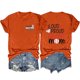 thumbnail image 1 of Camisetas de Manga Corta para las Mujeres Carta Impresa Doble Cara Suelta Tee, Casual Vintage Verano Top Mujeres, 1 of 3