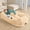 Beige, variant on Dokdogs Human Dog Bed for Adults & Pets, 70"x44"x11" Oversized Faux Fur Lounger Bed with Washable Cover, Orthopedic Cushion, Pillow & Blanket, Dark Gray