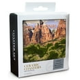thumbnail image 2 of Zion National Park, Utah, Virgin River and Peaks (Absorbent Ceramic Coasters Set of 4 Matching Images, Cork Back, Kitchen Table Decor), 2 of 3