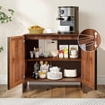 thumbnail image 6 of BERRYMERRY 2 Door Fluted Sideboard Buffet Cabinet with Storage, Modern Wood Cabinet with Adjustable Shelves for Living Room, Dining Room (Brown 6 Doors), 6 of 17