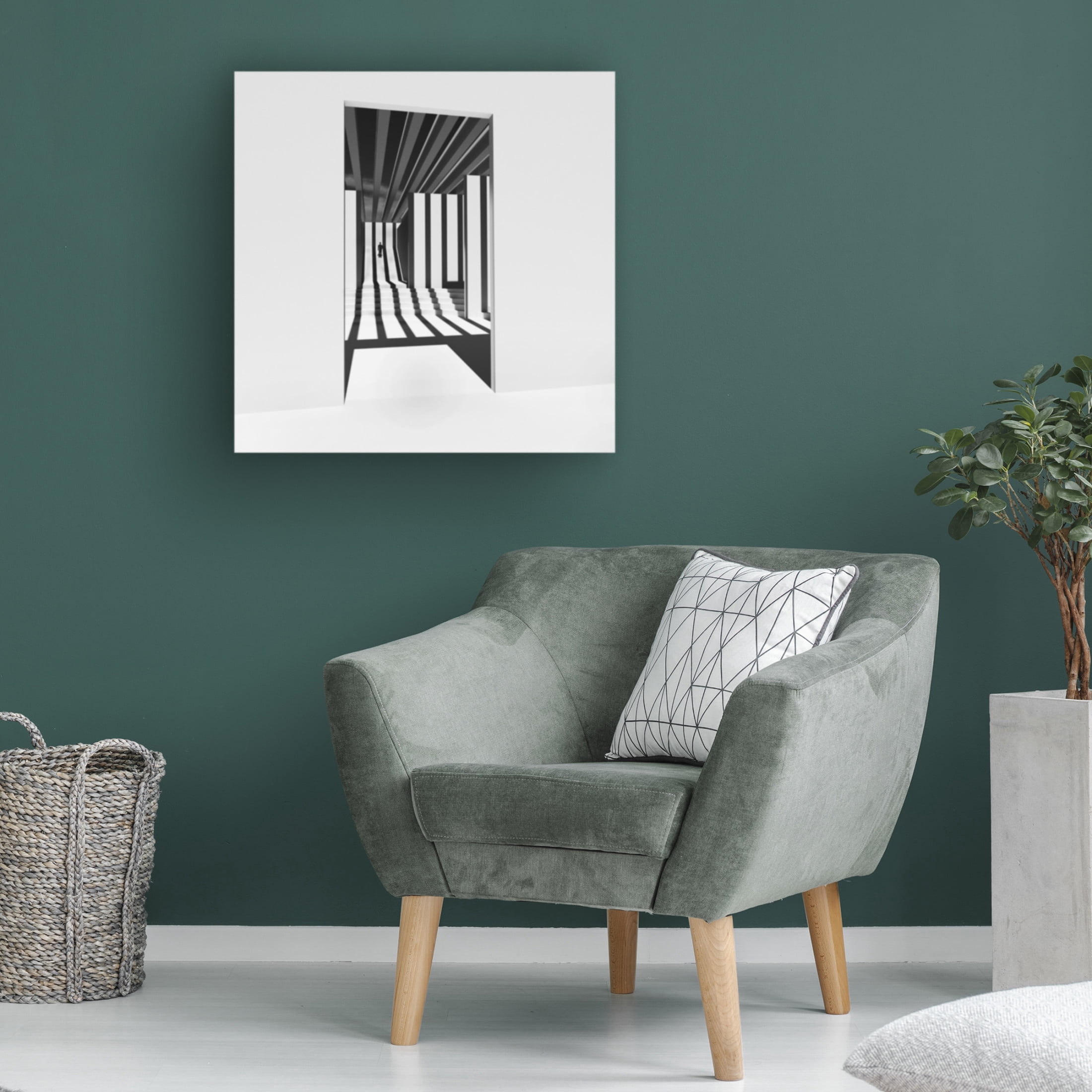 Canvas Wall Art - Antonyus Bunjamin 'Lines And Shadows' Wall Art for Living Room, Bedroom, or Office Décor by Trademark Fine Art - 14 x 14 Inches